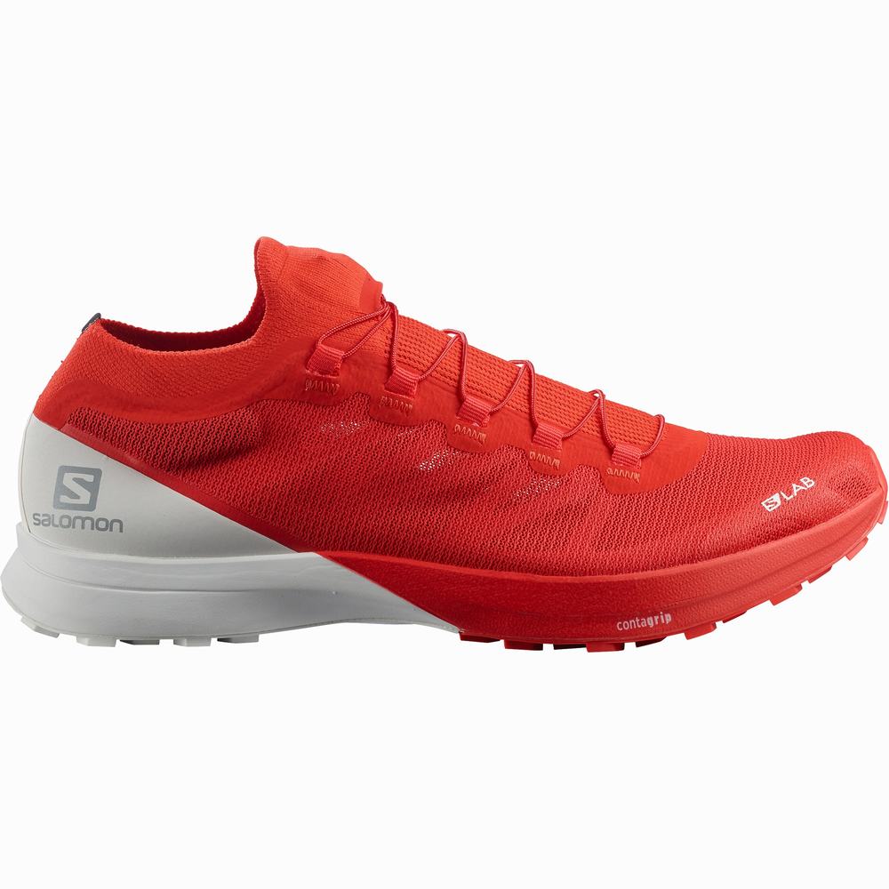 Chaussures Trail Running Salomon S/Lab Sense 8 Femme Rouge Blanche | France-9842170