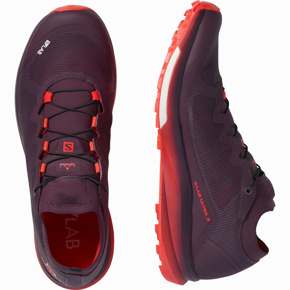 Chaussures Trail Running Salomon S/Lab Ultra 3 Femme Violette Rouge | France-2439675