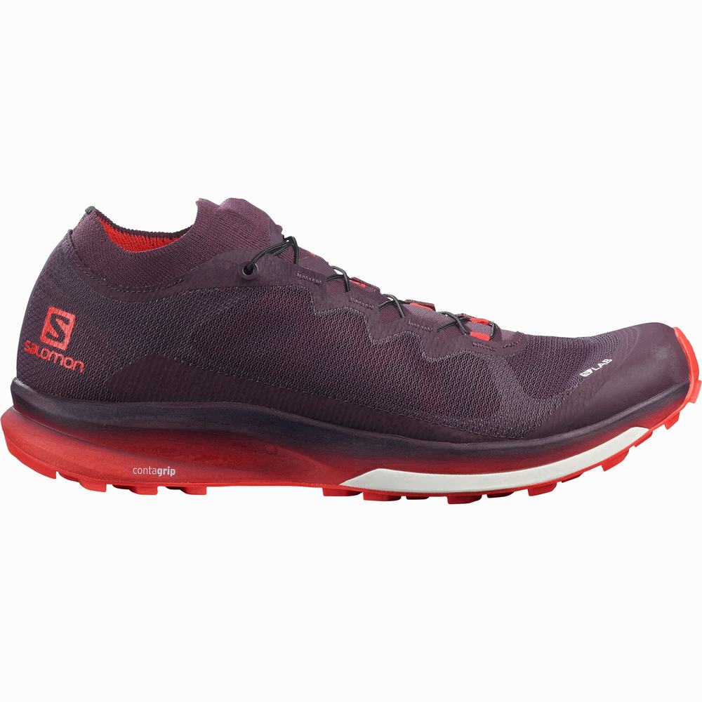 Chaussures Trail Running Salomon S/Lab Ultra 3 Homme Violette Rouge | France-4610395