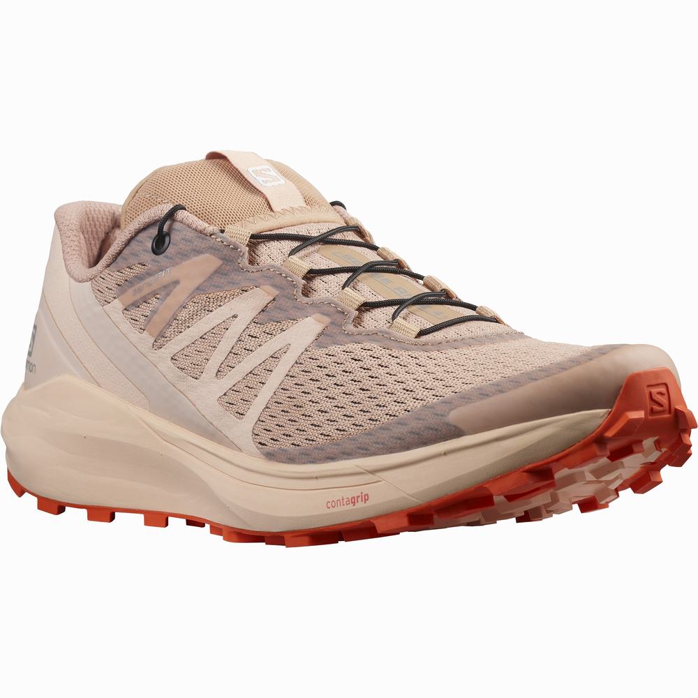 Chaussures Trail Running Salomon Sense Ride 4 Femme Rose Rouge Orange | France-5428193