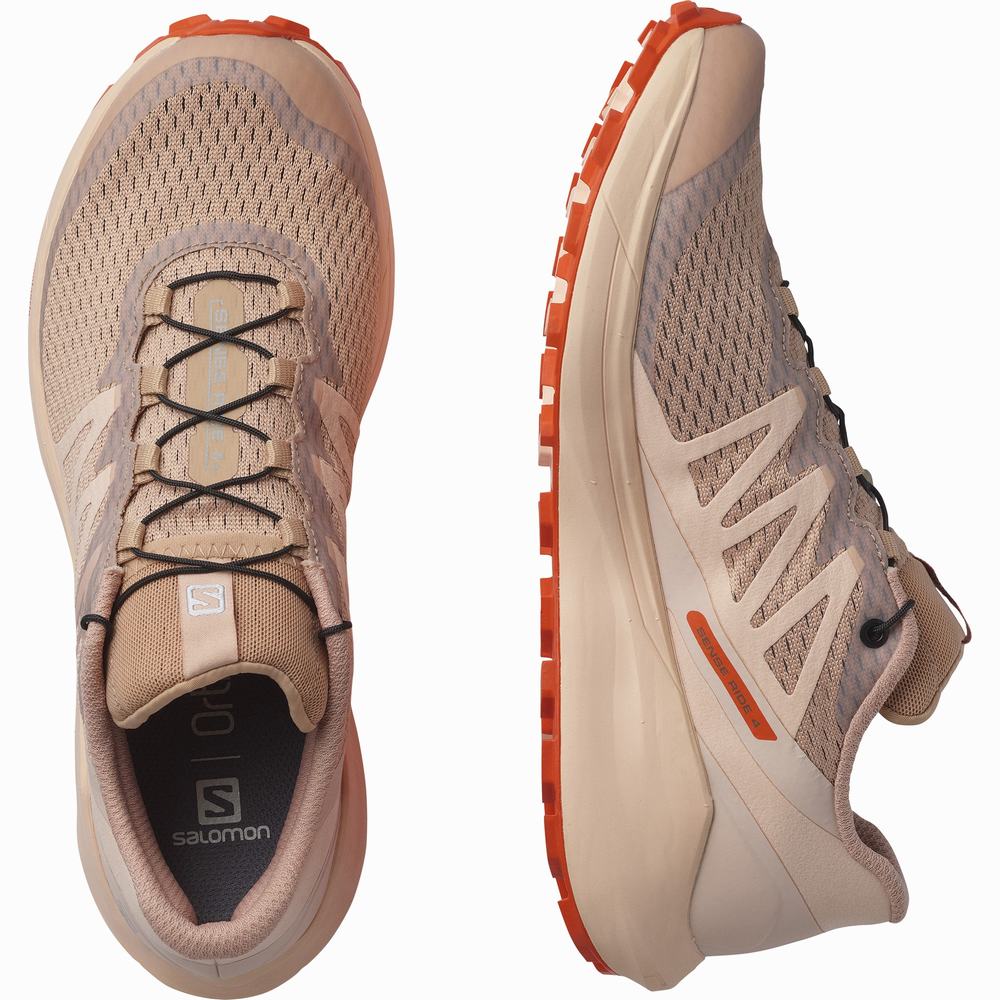 Chaussures Trail Running Salomon Sense Ride 4 Femme Rose Rouge Orange | France-5428193