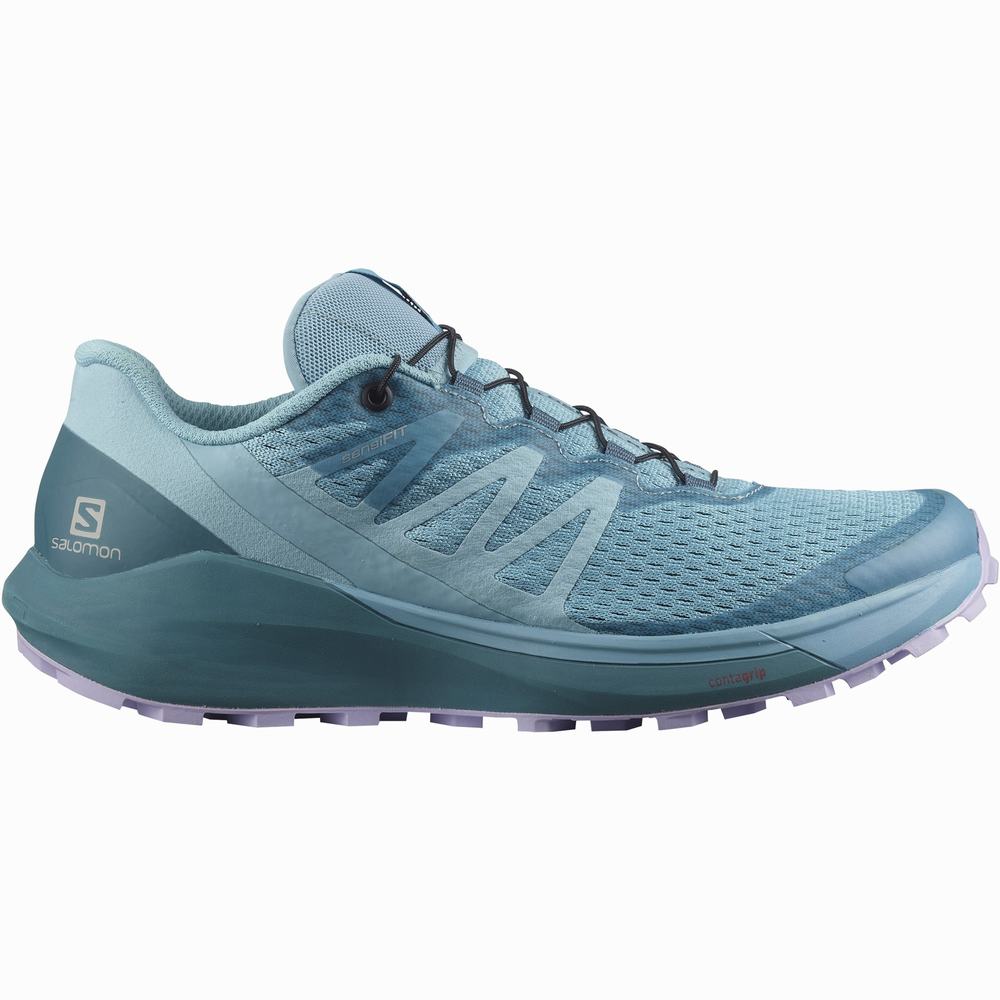 Chaussures Trail Running Salomon Sense Ride 4 Femme Bleu Lavande | France-7862415