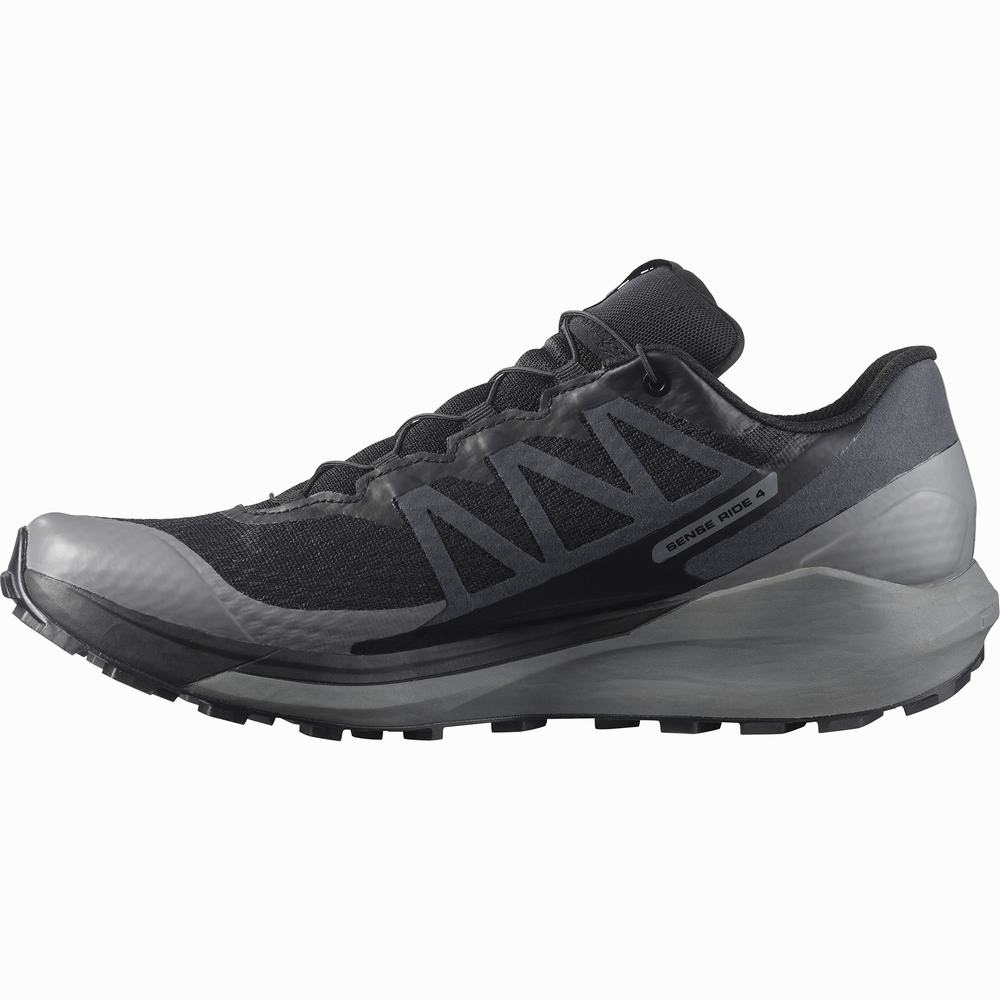 Chaussures Trail Running Salomon Sense Ride 4 Gore-tex Invisible Fit Homme Noir | France-9784016