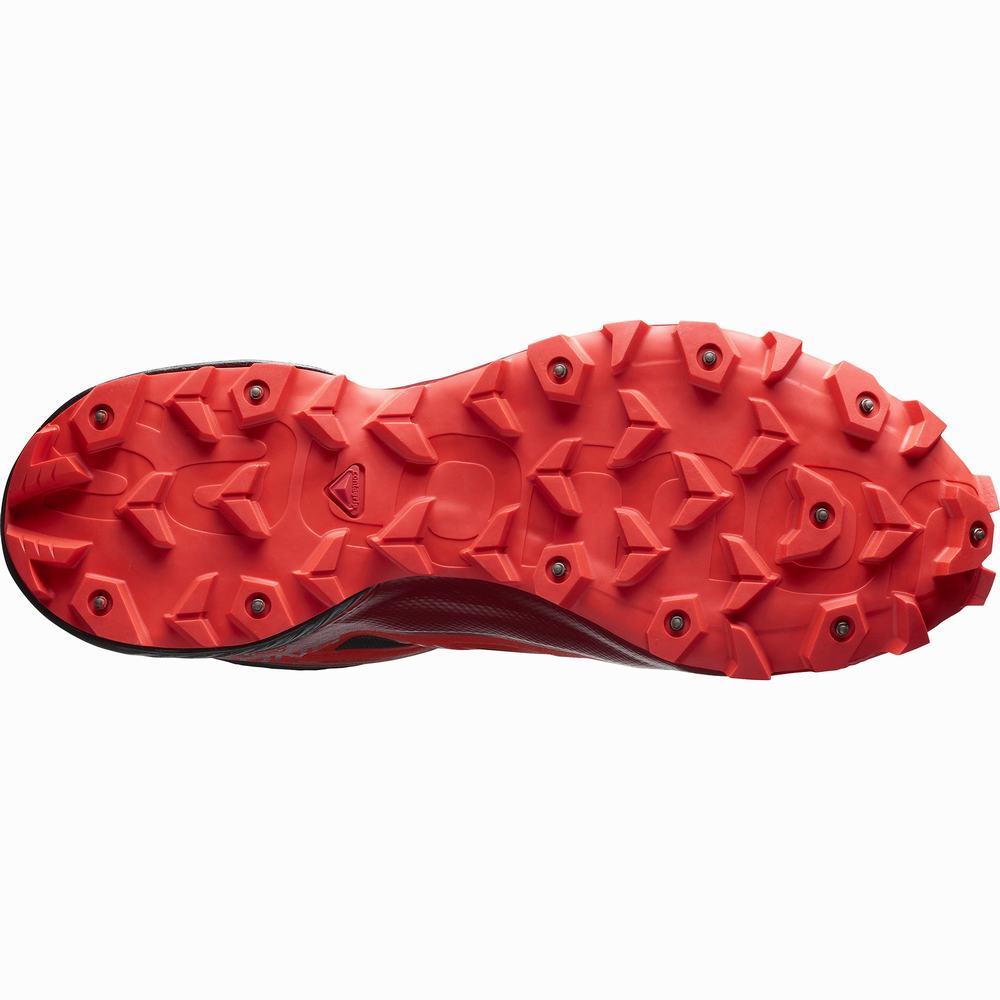 Chaussures Trail Running Salomon Snowspike Climasalomon™ Imperméables Homme Noir Rouge | France-2794108