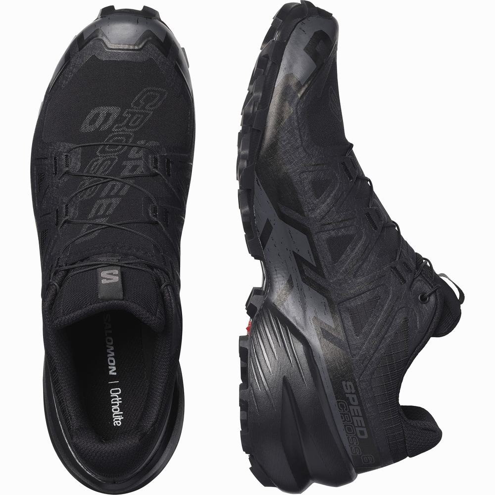 Chaussures Trail Running Salomon Speedcross 6 Homme Noir | France-0295137