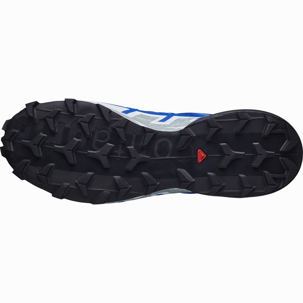 Chaussures Trail Running Salomon Speedcross 6 Gore-tex Homme Bleu Noir Blanche | France-0384965