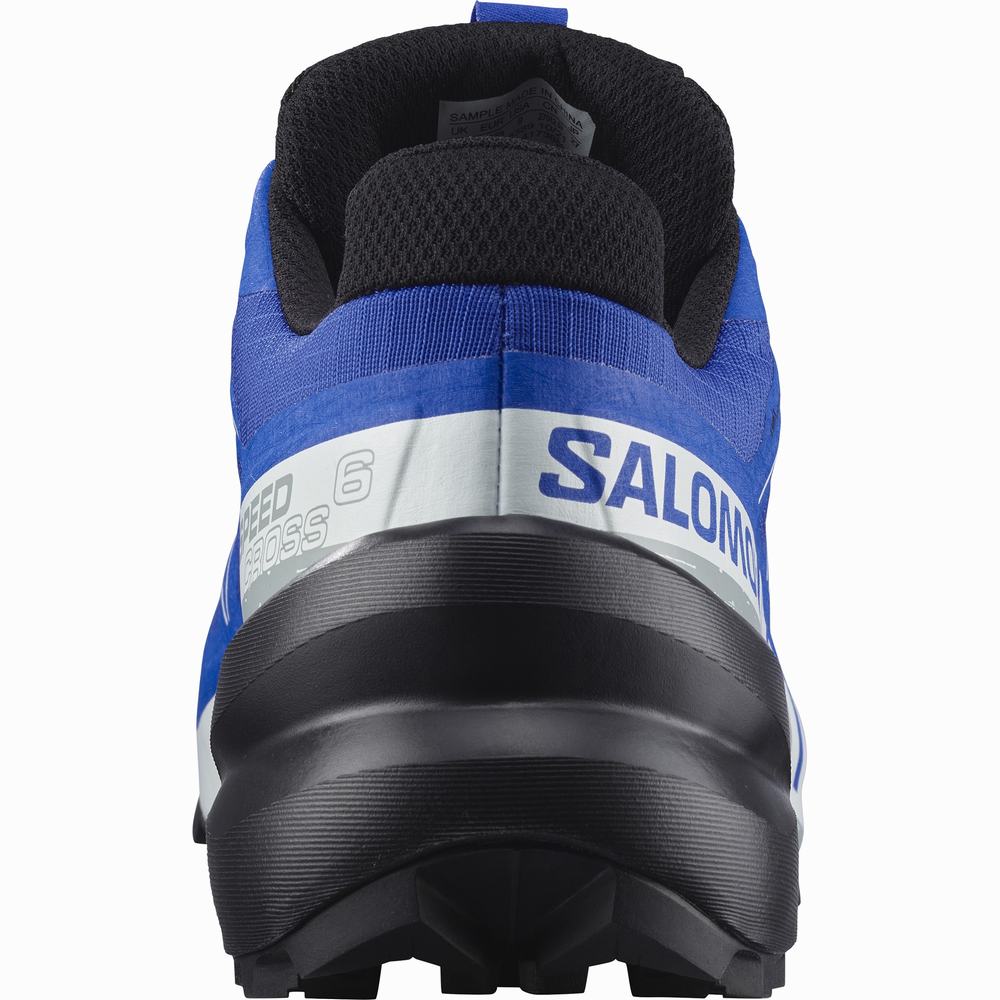 Chaussures Trail Running Salomon Speedcross 6 Gore-tex Homme Bleu Noir Blanche | France-0384965