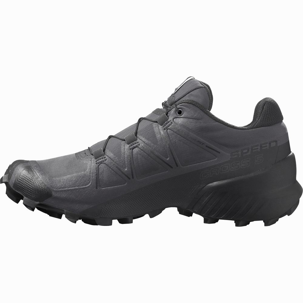 Chaussures Trail Running Salomon Speedcross 5 Homme Grise Noir | France-0451327