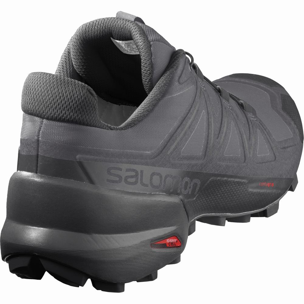 Chaussures Trail Running Salomon Speedcross 5 Homme Grise Noir | France-0451327