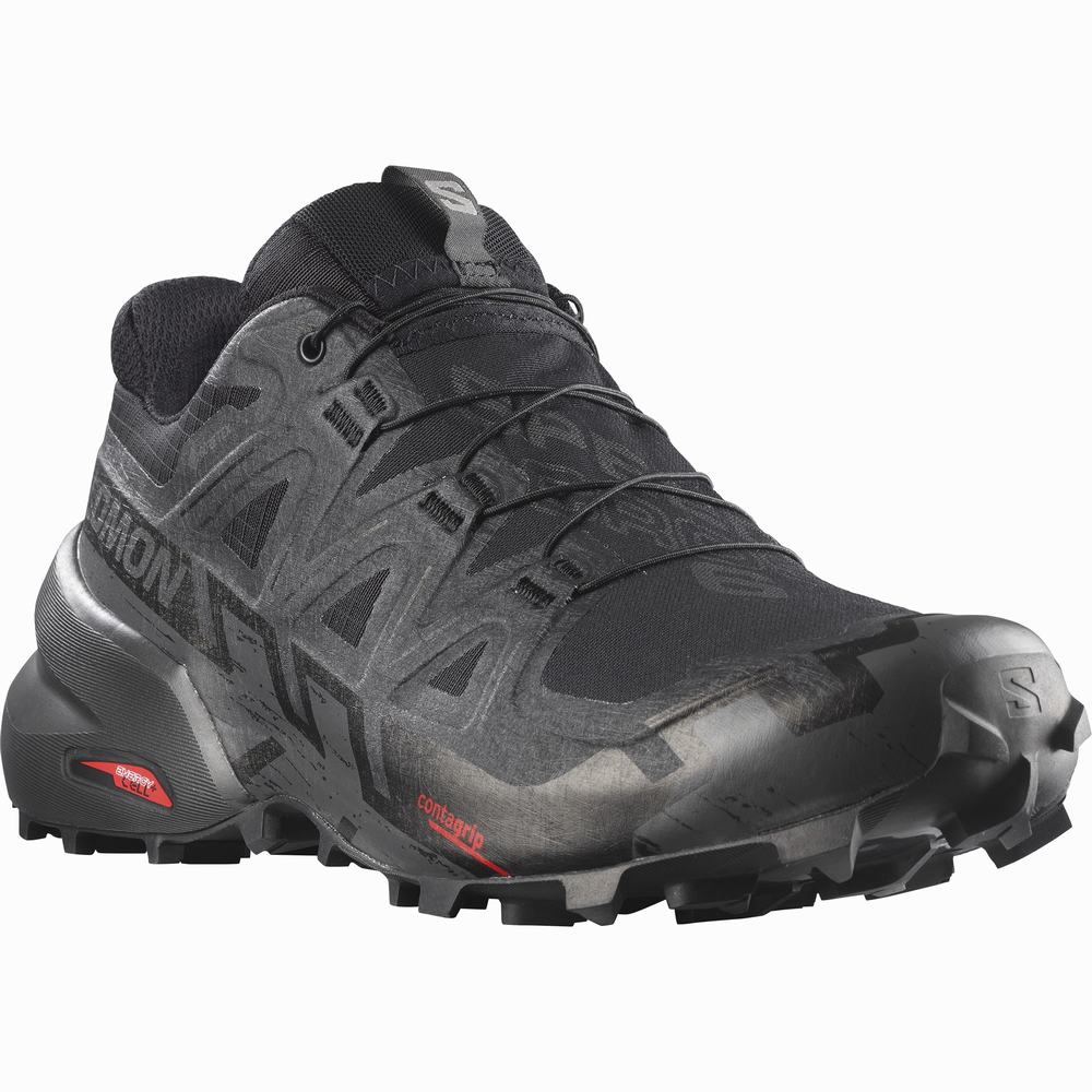 Chaussures Trail Running Salomon Speedcross 6 Gore-tex Homme Noir | France-2186495