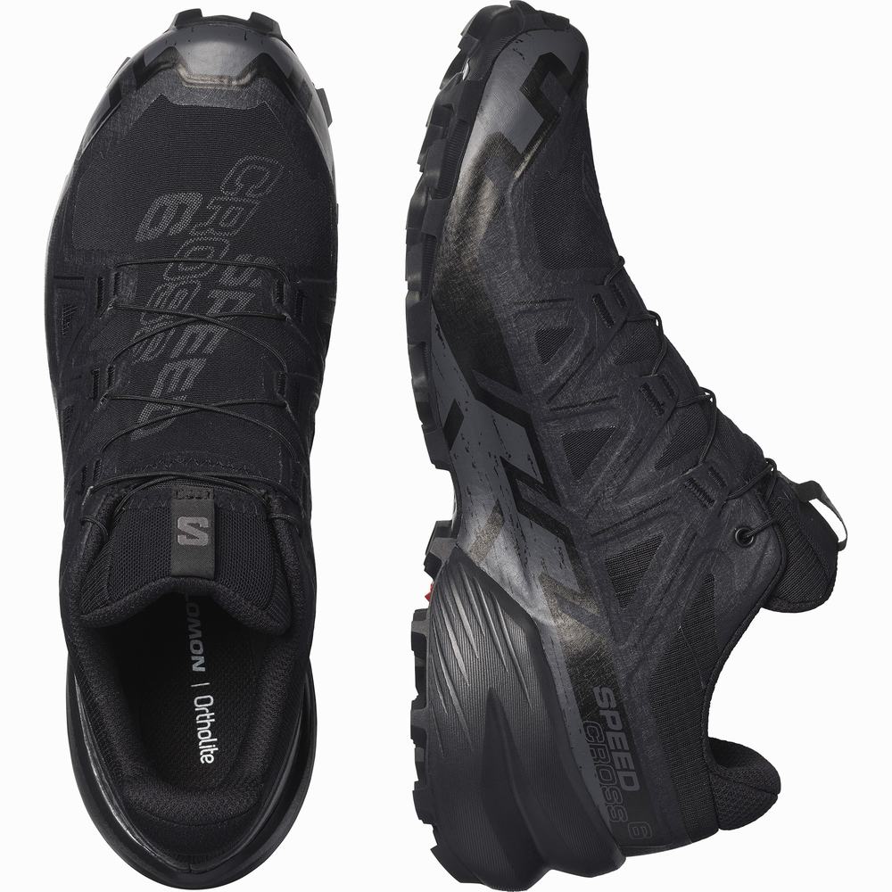 Chaussures Trail Running Salomon Speedcross 6 Gore-tex Homme Noir | France-2186495