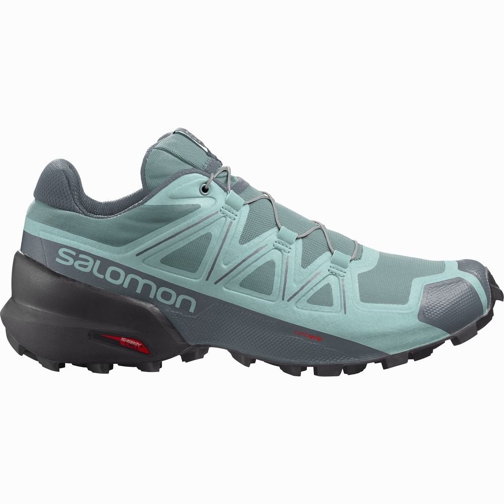 Chaussures Trail Running Salomon Speedcross 5 Femme Turquoise | France-2379510