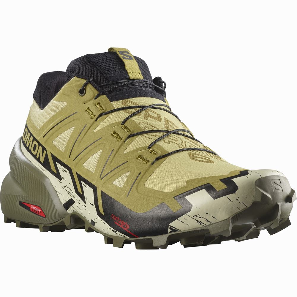 Chaussures Trail Running Salomon Speedcross 6 Homme Vert Noir | France-2863405