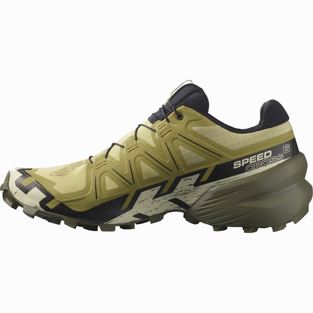 Chaussures Trail Running Salomon Speedcross 6 Homme Vert Noir | France-2863405