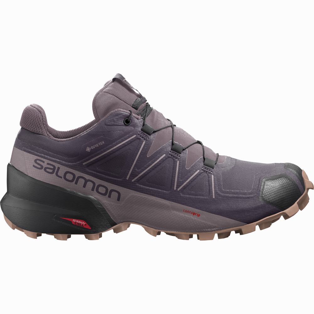 Chaussures Trail Running Salomon Speedcross 5 Gore-tex Femme Violette | France-2906438