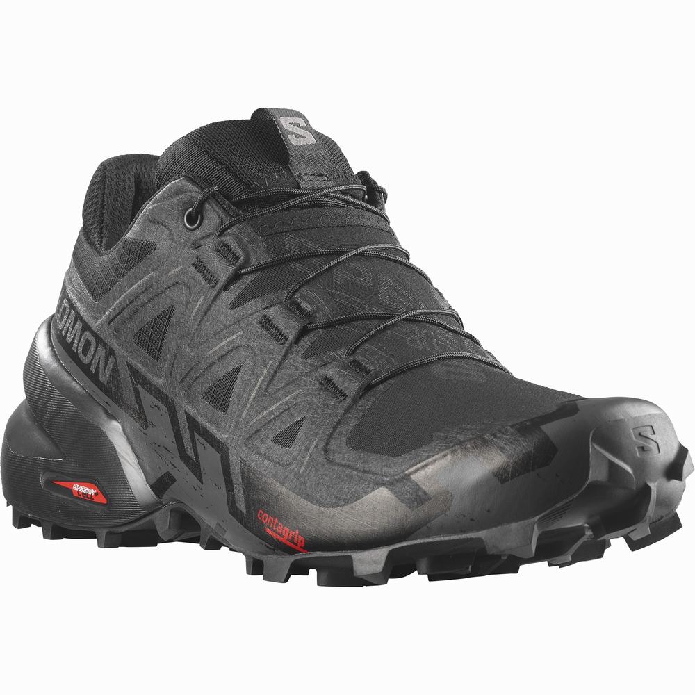 Chaussures Trail Running Salomon Speedcross 6 Femme Noir | France-2964810