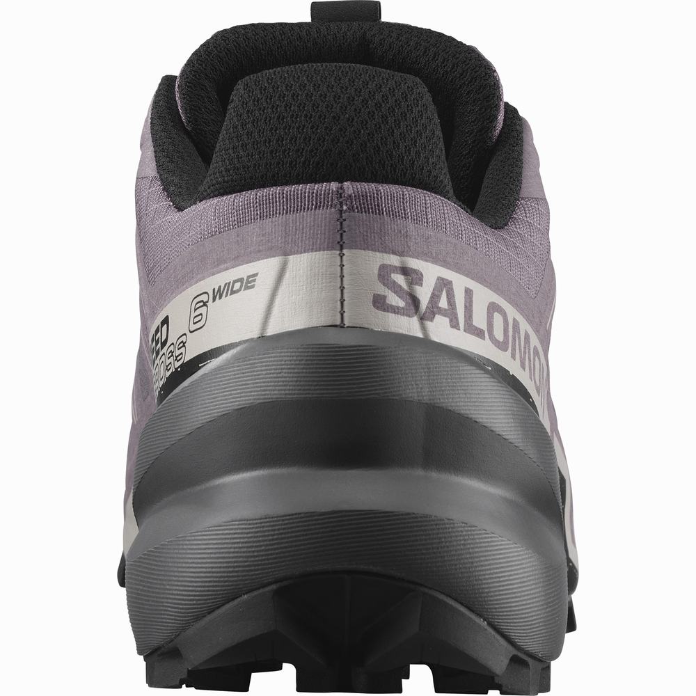 Chaussures Trail Running Salomon Speedcross 6 Larges Femme Noir Grise Rose | France-3621798