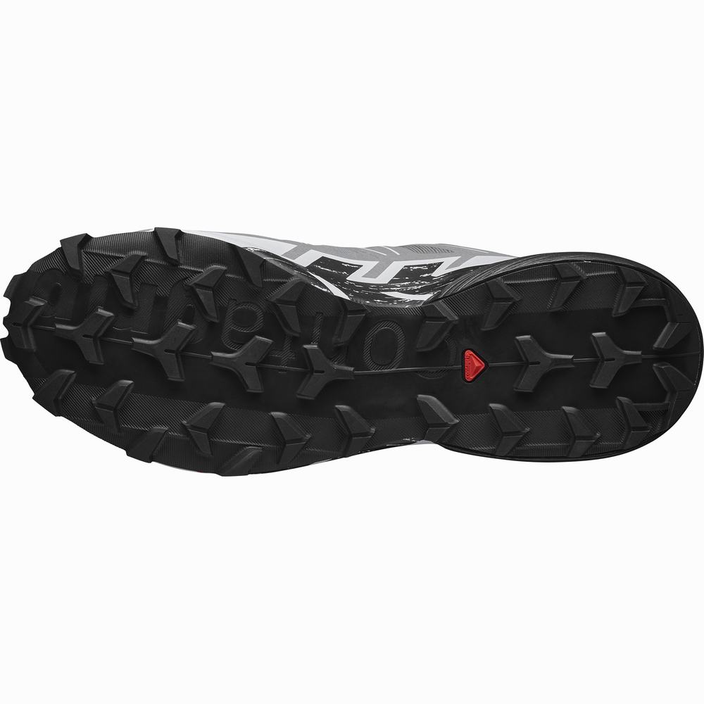 Chaussures Trail Running Salomon Speedcross 6 Homme Grise Noir Bleu | France-3649781