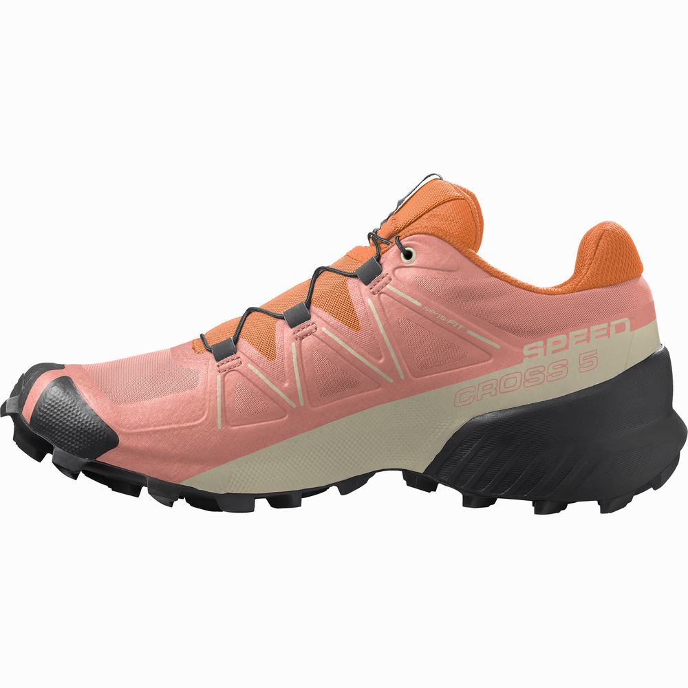 Chaussures Trail Running Salomon Speedcross 5 Femme Noir Orange | France-3720489