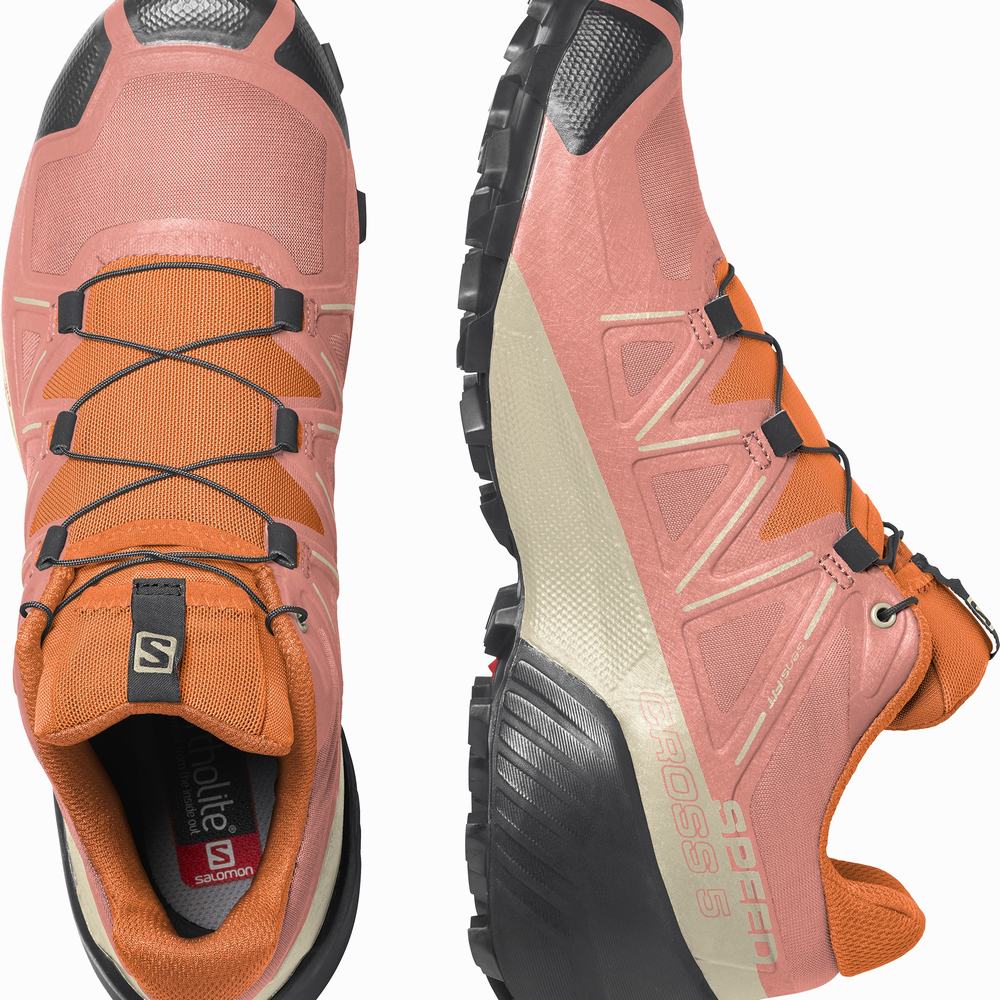 Chaussures Trail Running Salomon Speedcross 5 Femme Noir Orange | France-3720489