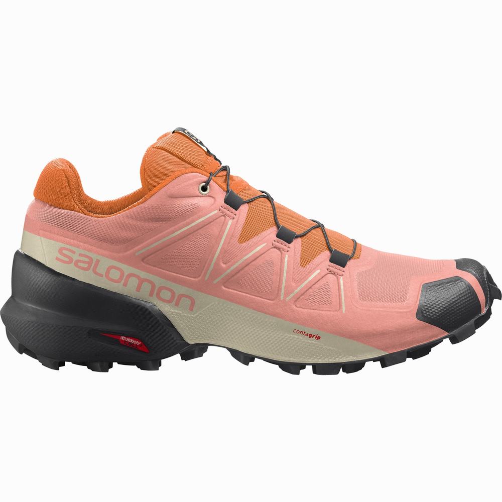 Chaussures Trail Running Salomon Speedcross 5 Femme Noir Orange | France-3720489