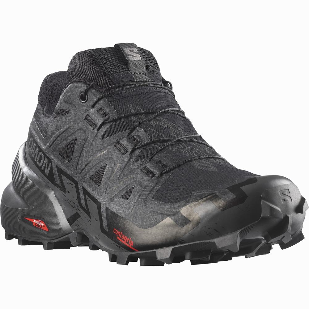 Chaussures Trail Running Salomon Speedcross 6 Gore-tex Femme Noir | France-7528349