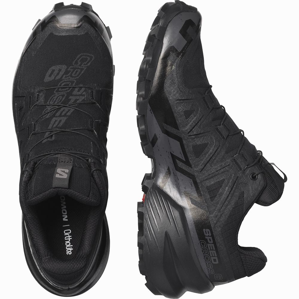 Chaussures Trail Running Salomon Speedcross 6 Gore-tex Femme Noir | France-7528349