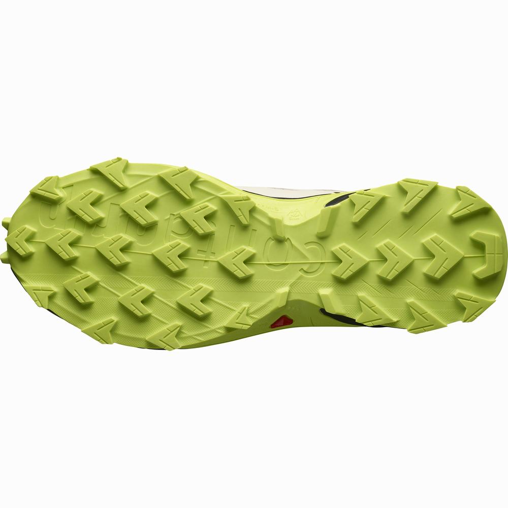 Chaussures Trail Running Salomon Supercross 4 Homme Kaki Noir Vert Clair | France-1634095