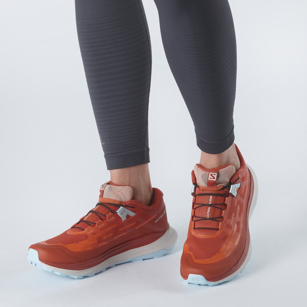 Chaussures Trail Running Salomon Ultra Glide Femme Orange Rouge Orange Bleu | France-9845720