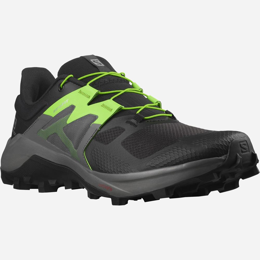 Chaussures Trail Running Salomon Wildcross 2 Homme Noir Vert | France-2781356