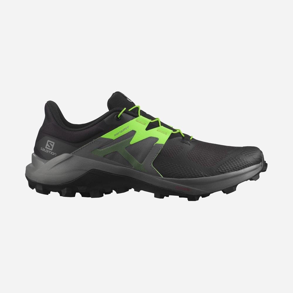 Chaussures Trail Running Salomon Wildcross 2 Homme Noir Vert | France-2781356