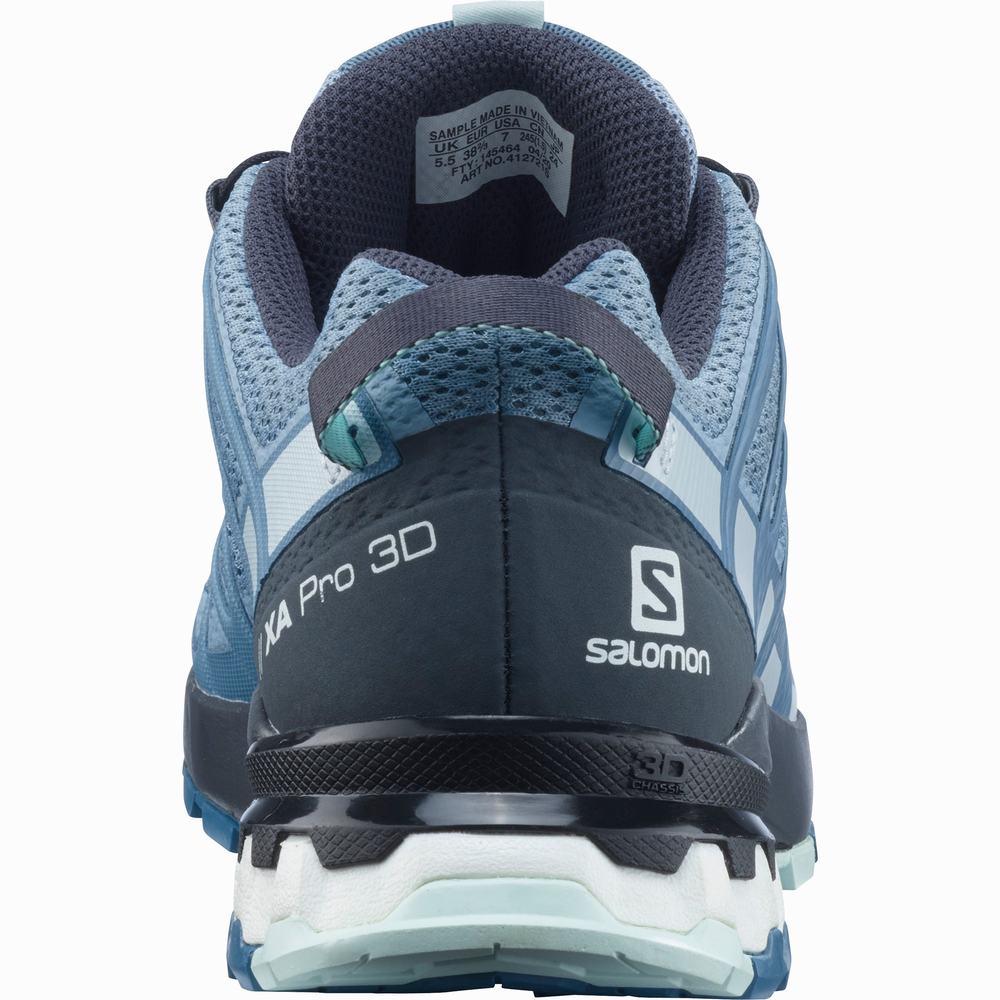 Chaussures Trail Running Salomon Xa Pro 3d V8 Femme Grise Bleu Bleu | France-3652487