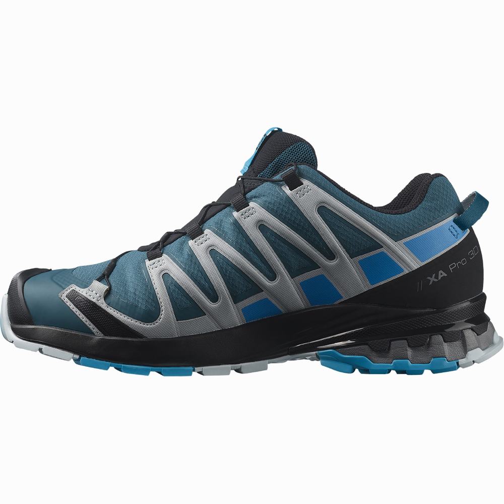 Chaussures Trail Running Salomon Xa Pro 3d V8 Gore-tex Homme Bleu | France-5472390