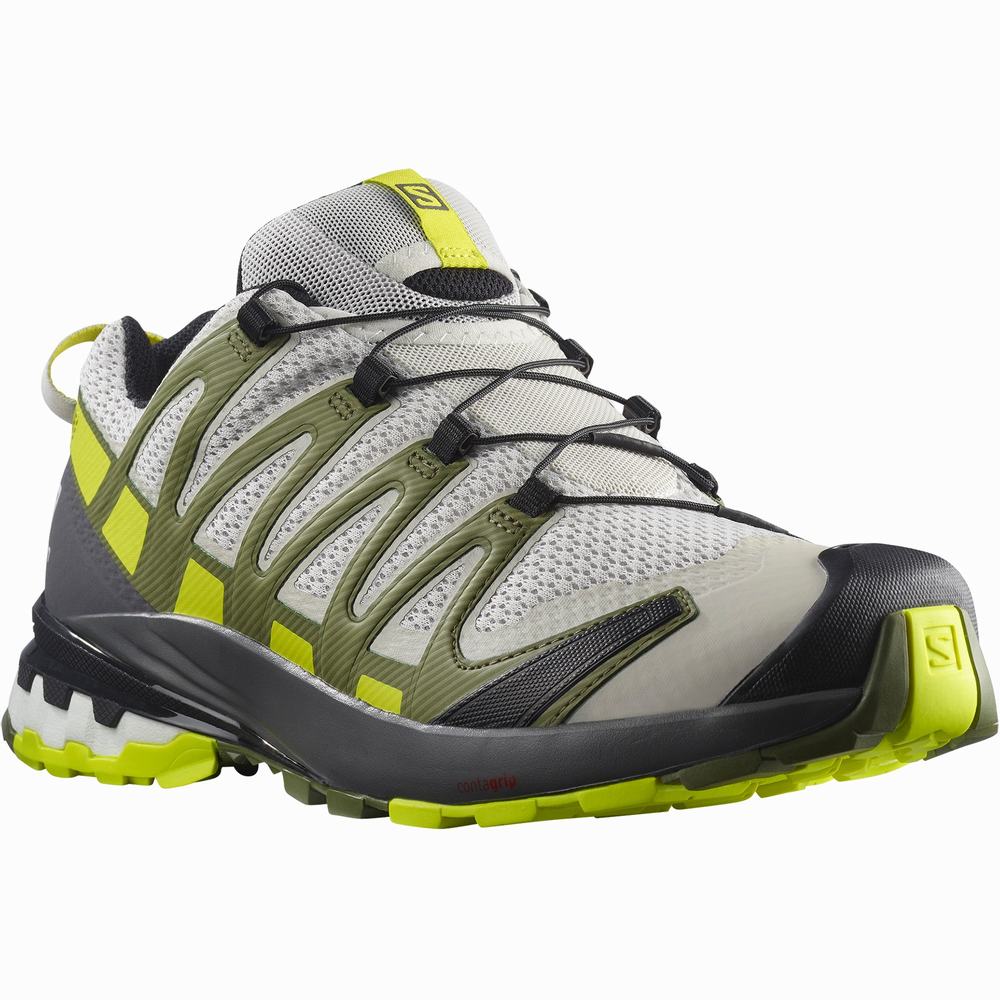 Chaussures Trail Running Salomon Xa Pro 3d V8 Homme Blanche Vert | France-8670543