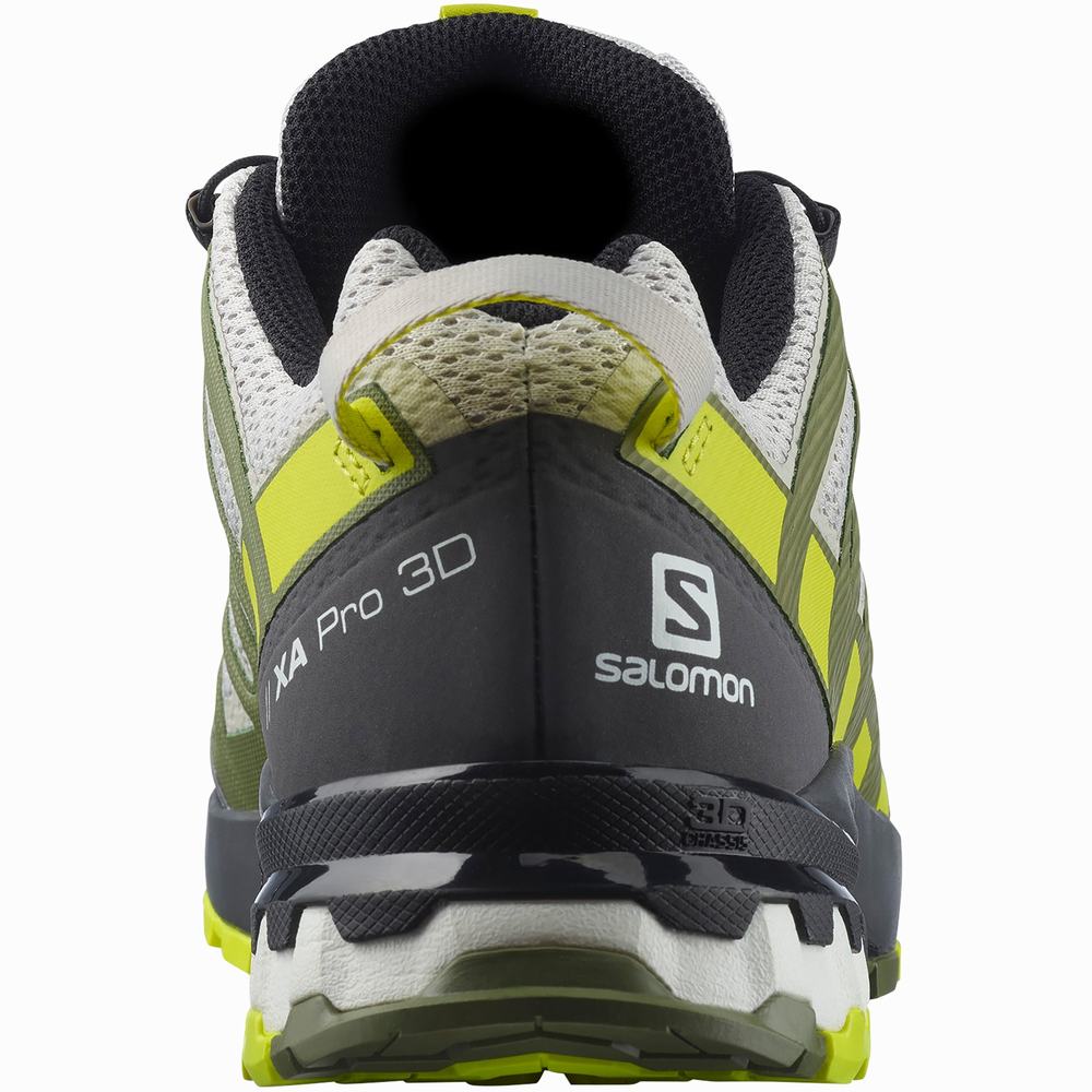 Chaussures Trail Running Salomon Xa Pro 3d V8 Homme Blanche Vert | France-8670543