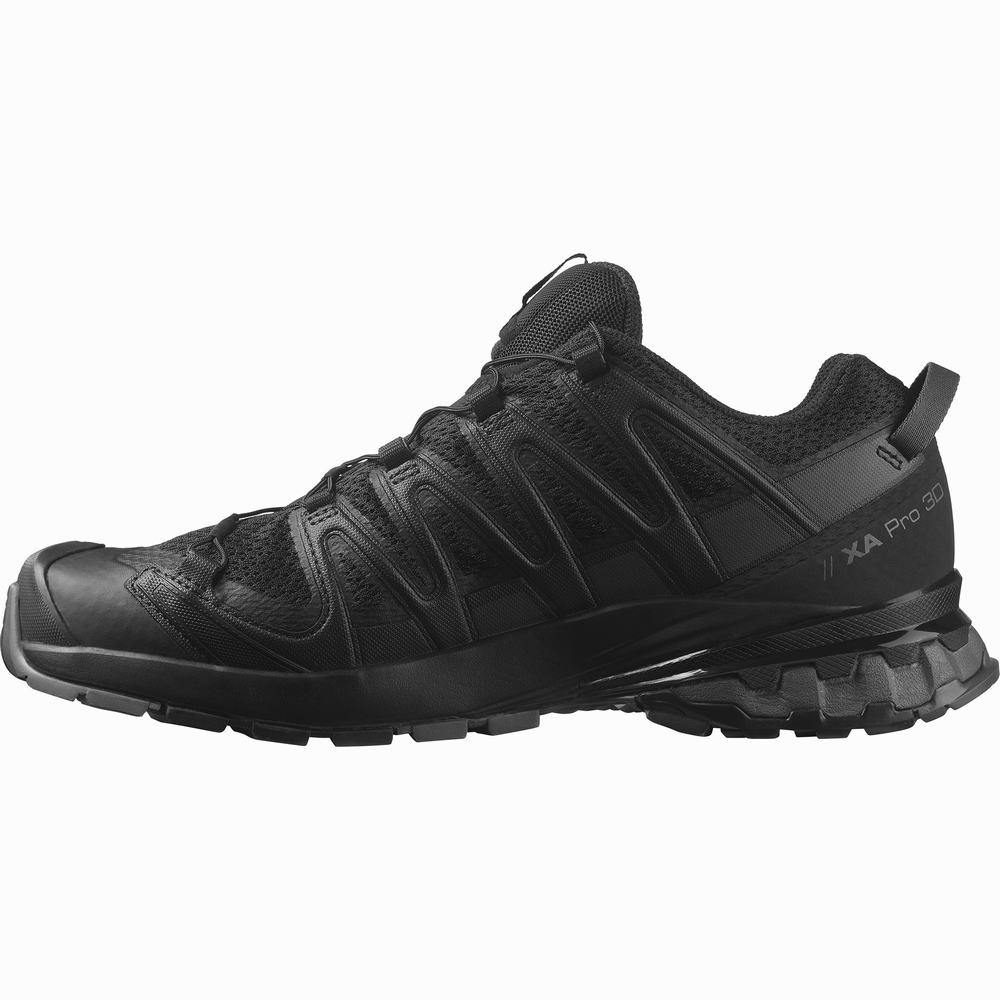 Chaussures Trail Running Salomon Xa Pro 3d V8 Larges Homme Noir | France-9281307