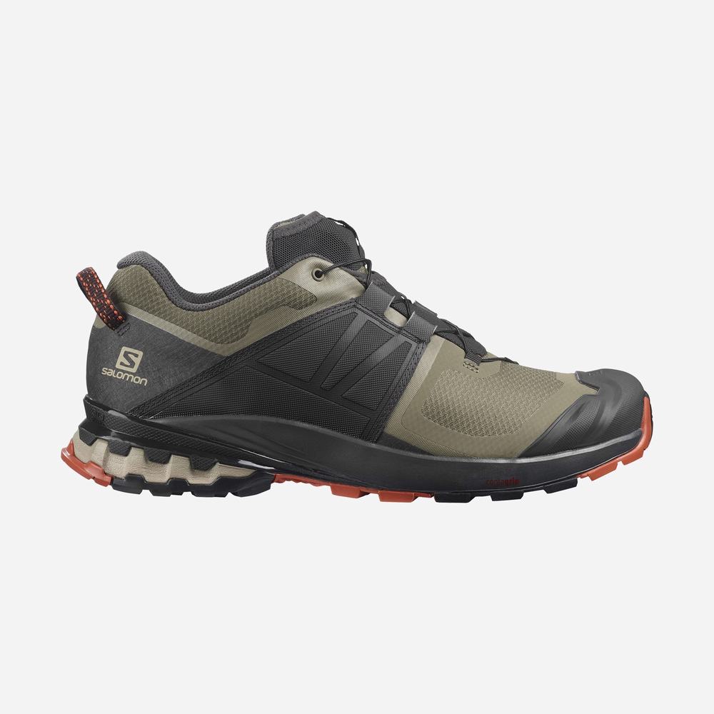 Chaussures Trail Running Salomon Xa Wild Homme Vert Olive Noir Rouge Foncé | France-1497653