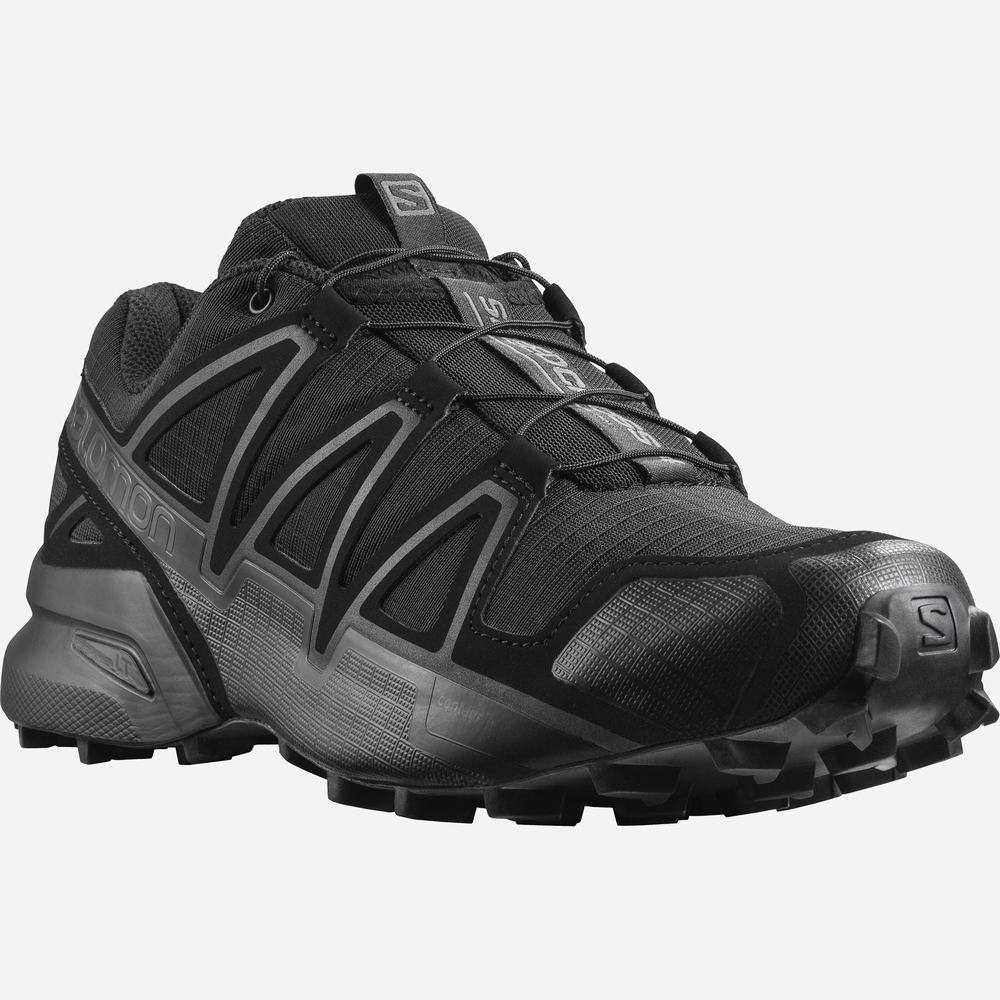 Chaussures d'approche Salomon Speedcross 4 Larges Forces Femme Noir | France-4207861