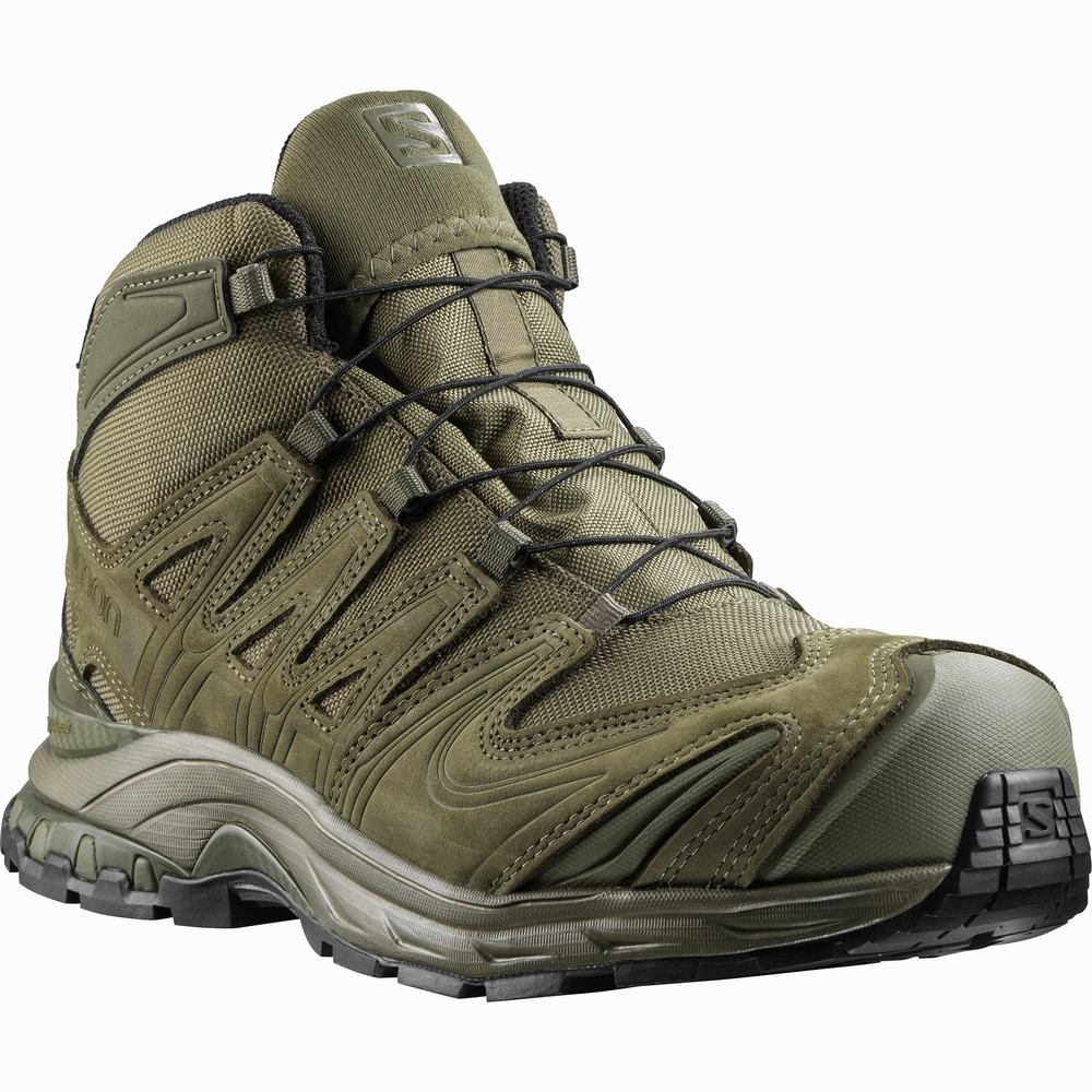 Chaussures d'approche Salomon Xa Forces Mid Gore-tex En Homme Vert | France-0253698