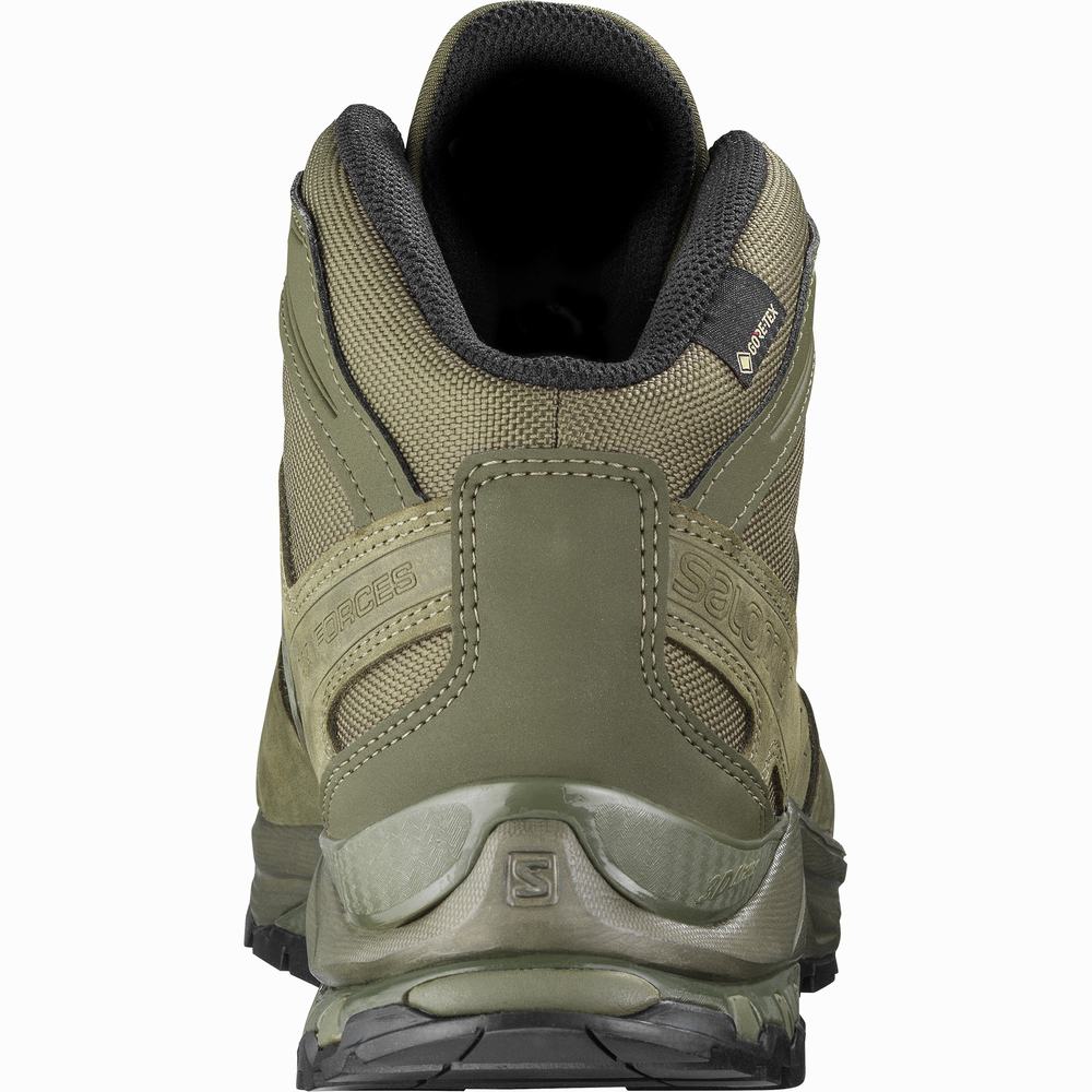 Chaussures d'approche Salomon Xa Forces Mid Gore-tex En Homme Vert | France-0253698