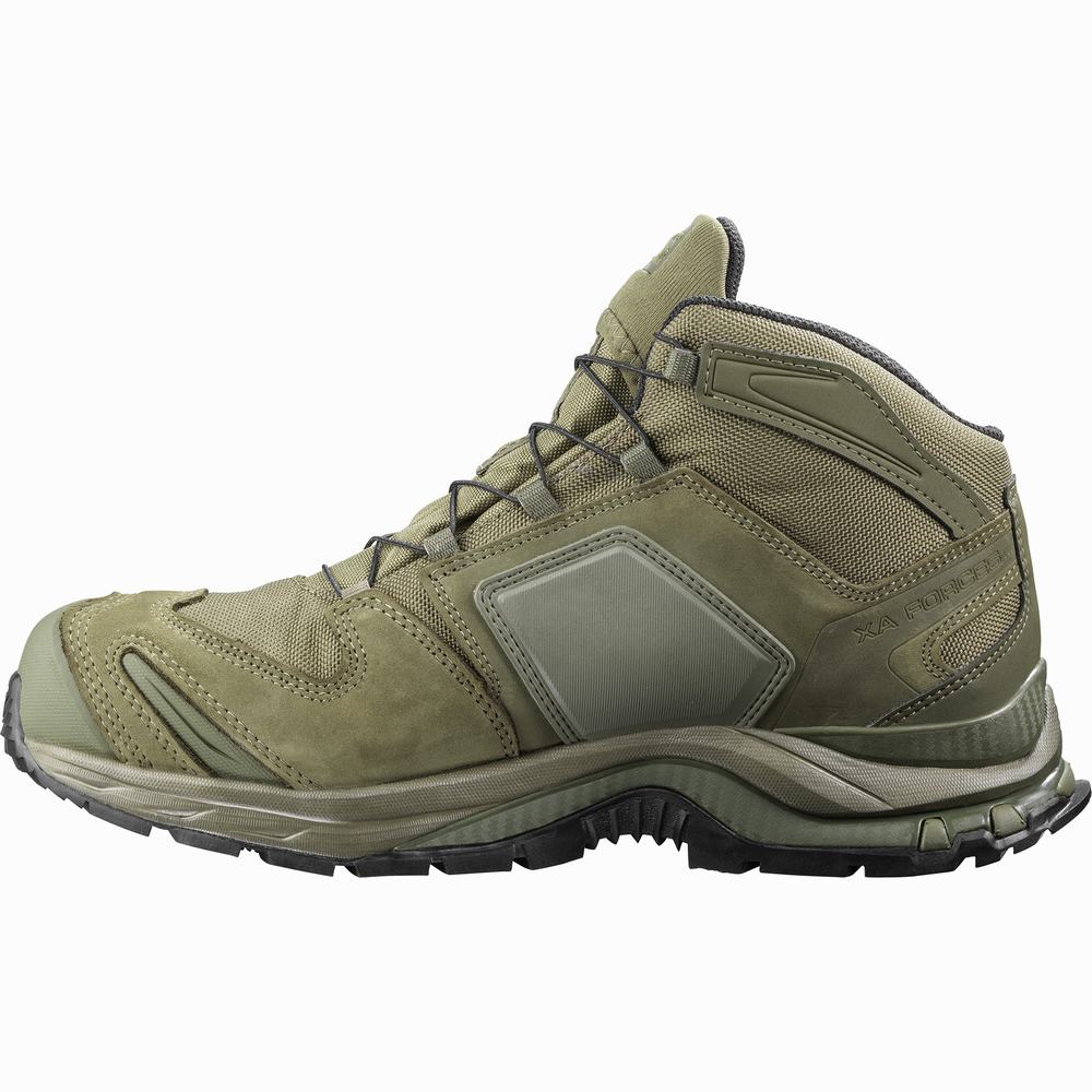 Chaussures d'approche Salomon Xa Forces Mid Gore-tex En Homme Vert | France-0253698