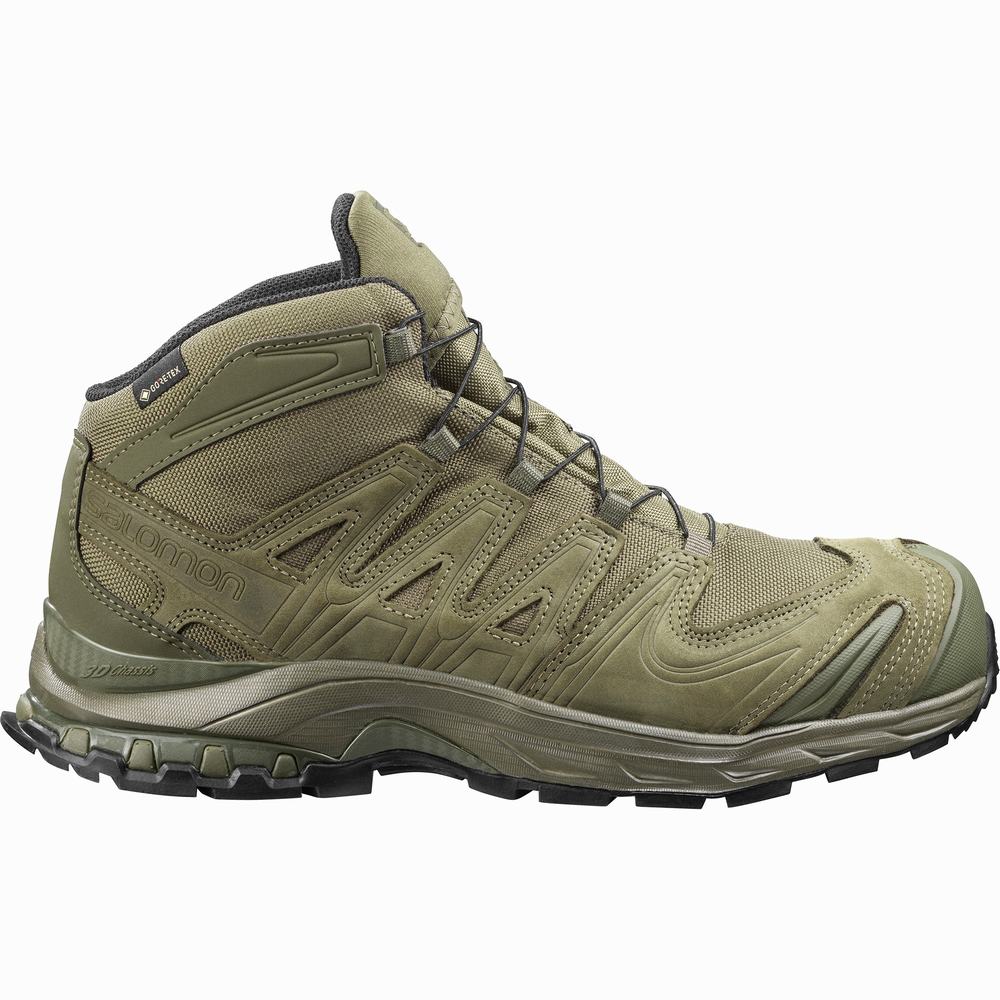 Chaussures d\'approche Salomon Xa Forces Mid Gore-tex En Homme Vert | France-0253698