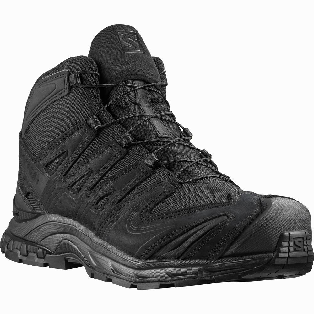 Chaussures d'approche Salomon Xa Forces Mid En Homme Noir | France-1986047