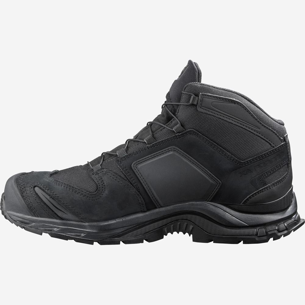 Chaussures d'approche Salomon Xa Forces Mid En Homme Noir | France-1986047