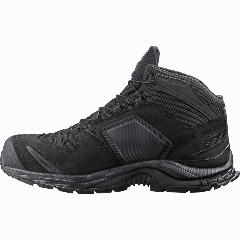 Chaussures d'approche Salomon Xa Forces Mid Gore-tex En Homme Noir | France-2791604