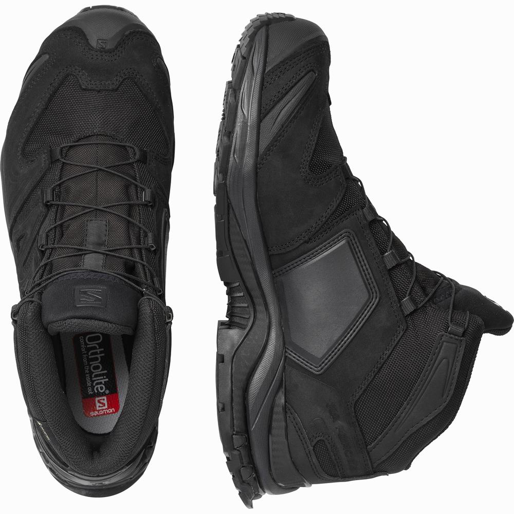 Chaussures d'approche Salomon Xa Forces Mid Gore-tex En Femme Noir | France-5738146