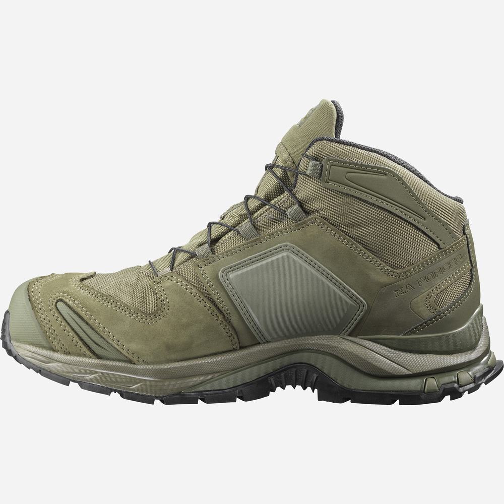 Chaussures d'approche Salomon Xa Forces Mid En Homme Vert | France-7596180