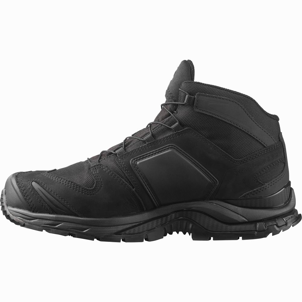 Chaussures d'approche Salomon Xa Forces Mid Larges Gore-tex En Homme Noir | France-8053421